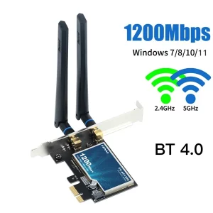 Tarjeta de red inalámbrica FENVi FV-AC1200 PCI-E