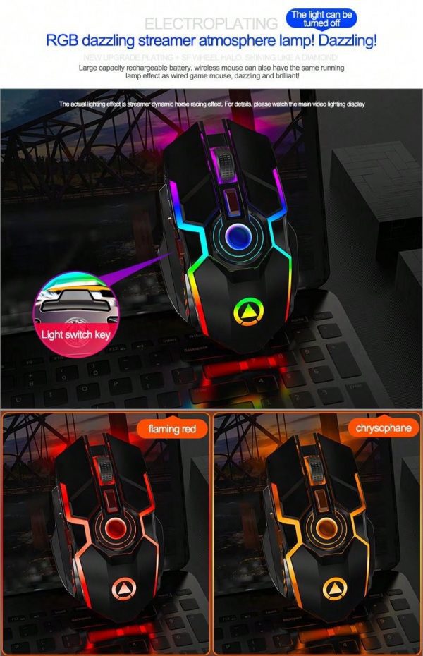 Ratón Inalámbrico Recargable Silent Darwing Para Oficina - Imagen 12