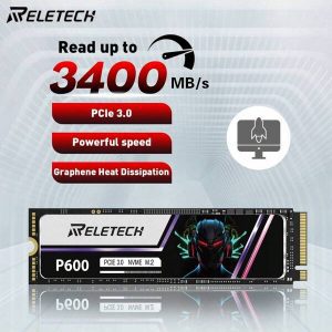 Reletech Disco duro M.2 SSD NVMe PCIe Gen3,0X4 unicolor para 512GB/1TB/2TB