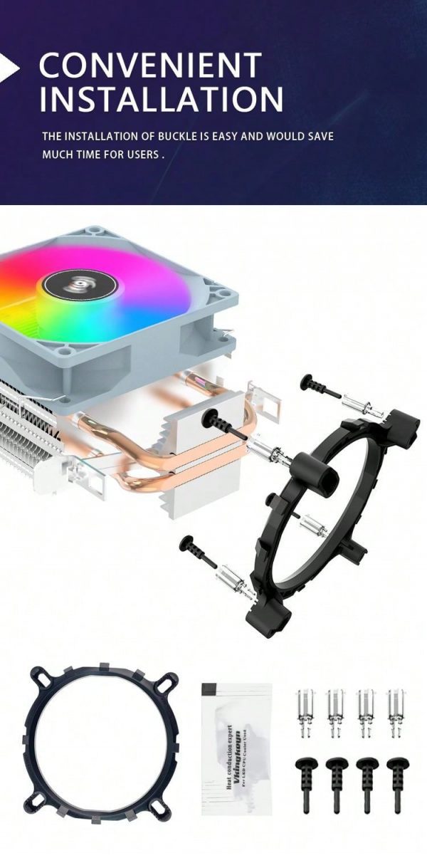 Refrigerador De Aire De La Cpu De Aigo Ice200pro 2 Tubos - Imagen 14