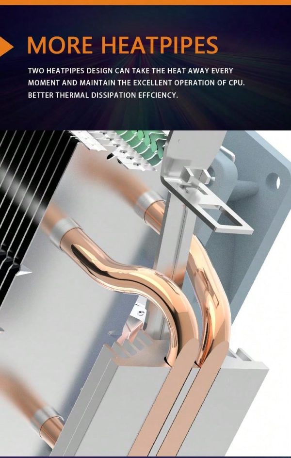 Refrigerador De Aire De La Cpu De Aigo Ice200pro 2 Tubos - Imagen 13