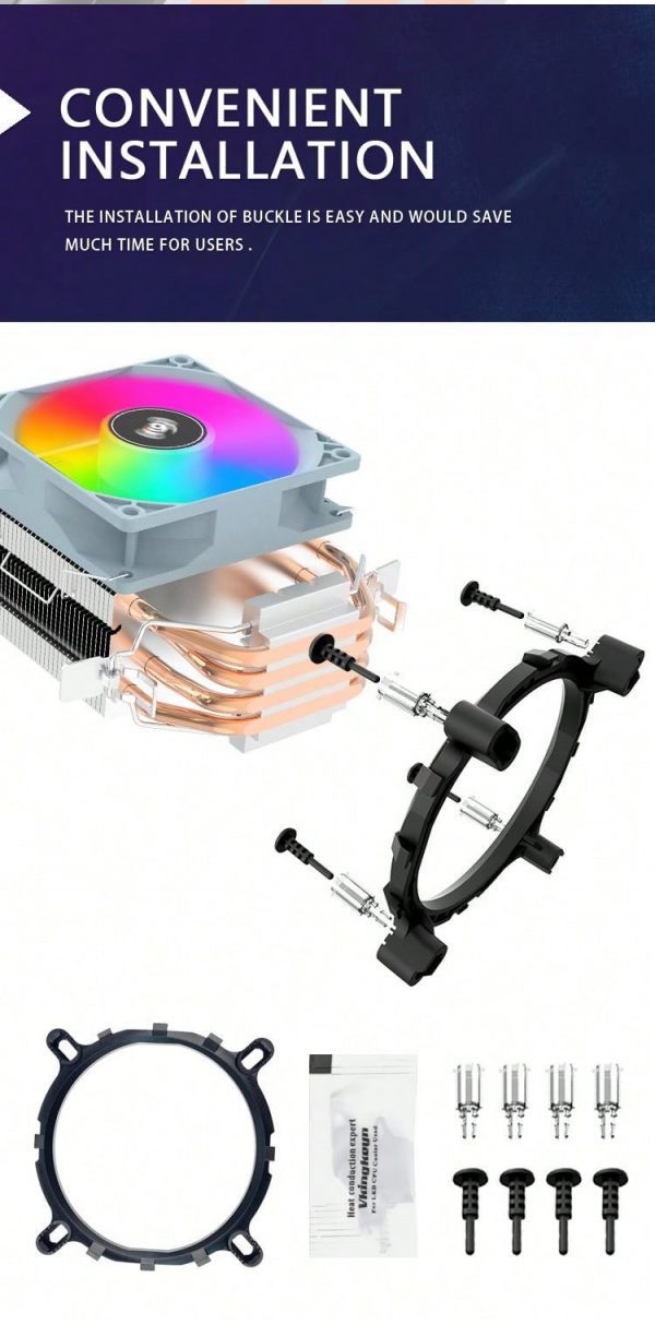 Refrigerador De Cpu De Aire Aigo Ice400se 4 Tubos De Calor - Imagen 15
