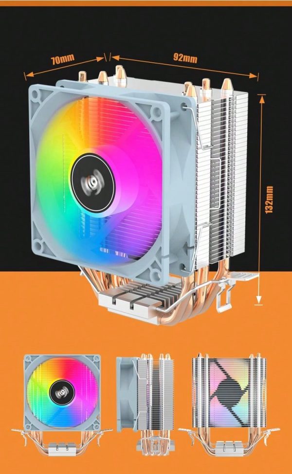 Refrigerador De Cpu De Aire Aigo Ice400se 4 Tubos De Calor - Imagen 16