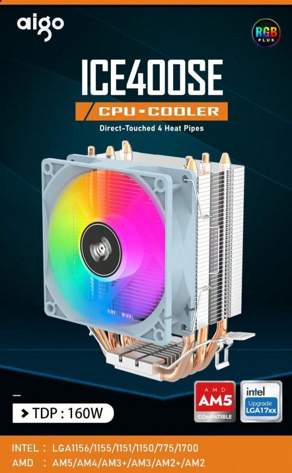 Refrigerador De Cpu De Aire Aigo Ice400se 4 Tubos De Calor - Imagen 9