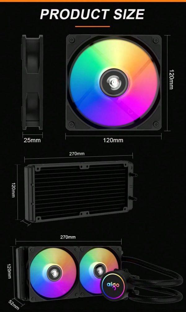 Aigo Acse240 Refrigerador De Agua Para Cpu - Imagen 20