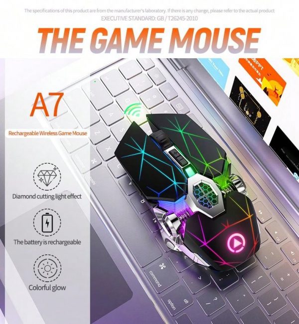 Ratón ergonómico de juegos con iluminación LED RGB - Imagen 14