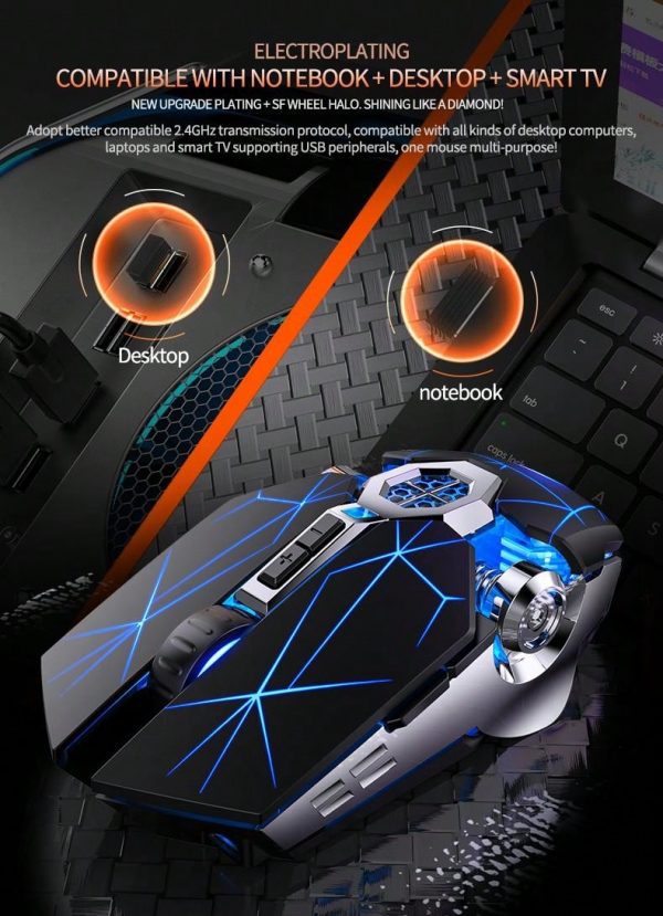Ratón ergonómico de juegos con iluminación LED RGB - Imagen 18