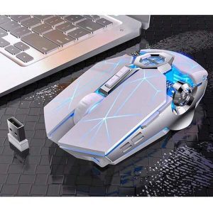 Ratón ergonómico de juegos con iluminación LED RGB