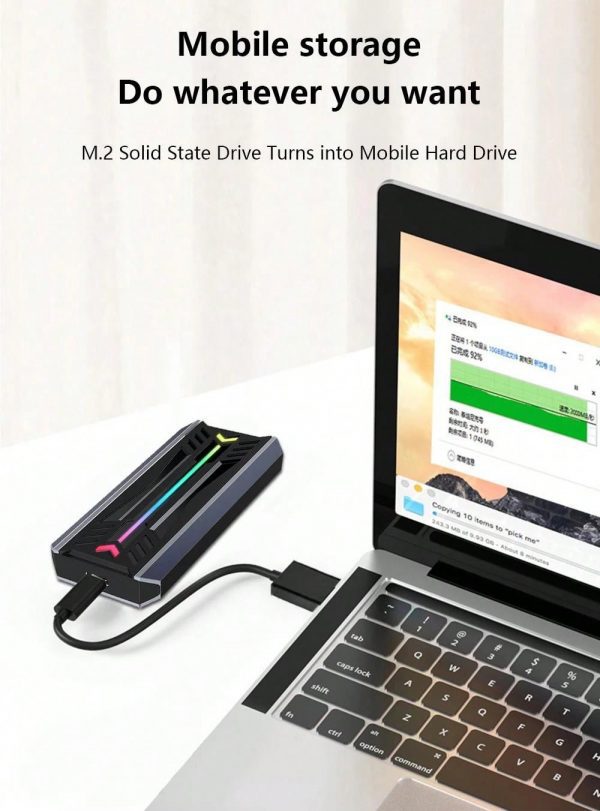 Caja externa de disco duro portátil WALRAM de aleación de aluminio - Imagen 9