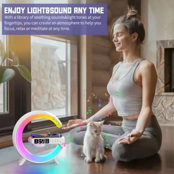 Lámpara de luz nocturna con cargador inalámbrico 4 en 1 - Imagen 6