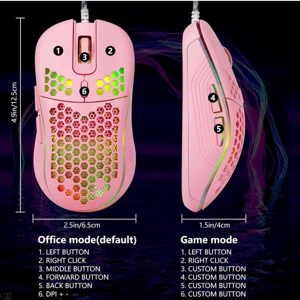 UrbanX Ratón para juegos con cable - Imagen 3