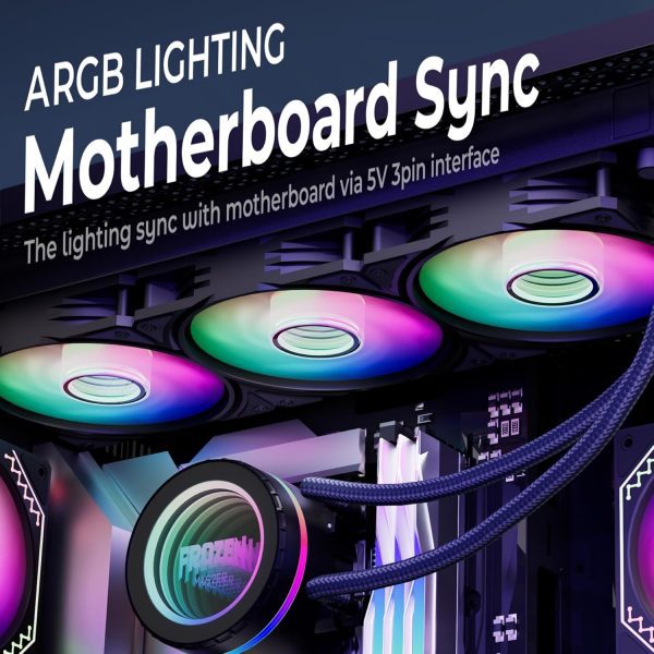Enfriador líquido de CPU 240 ARGB AIO con radiador de 9.449 in - Imagen 9