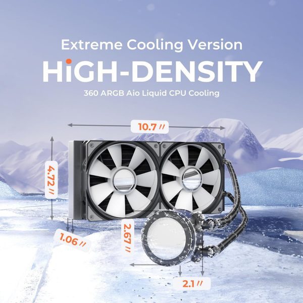 Enfriador líquido de CPU 240 ARGB AIO con radiador de 9.449 in - Imagen 7
