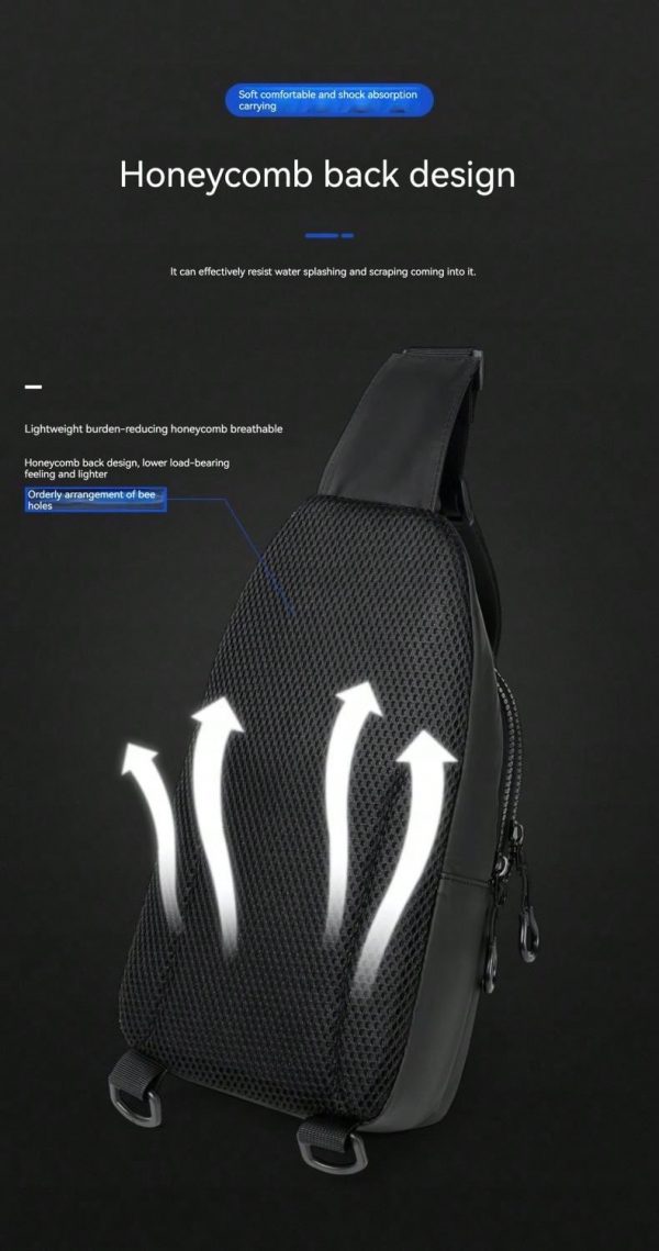WEIXIER 1pc Men's Crossbody Bag, Messenger Bag, Chest Bag - Imagen 13