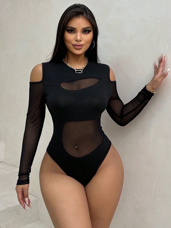 SHEIN SXY Body de mujer de color monocromático - Imagen 8