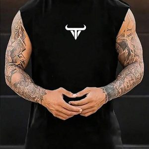 Manfinity Homme Camiseta Sin Mangas Casual Para Hombre Con Estampado De Patrón