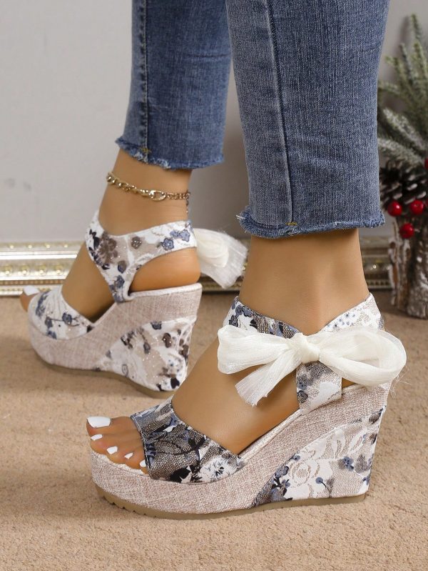 Sandalias de cuña con plataforma para mujer europeas - Imagen 7