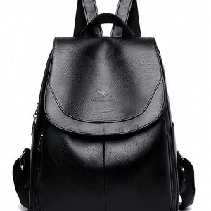 Luxury Soft Leather Female Backpacks Purses Women's 2024