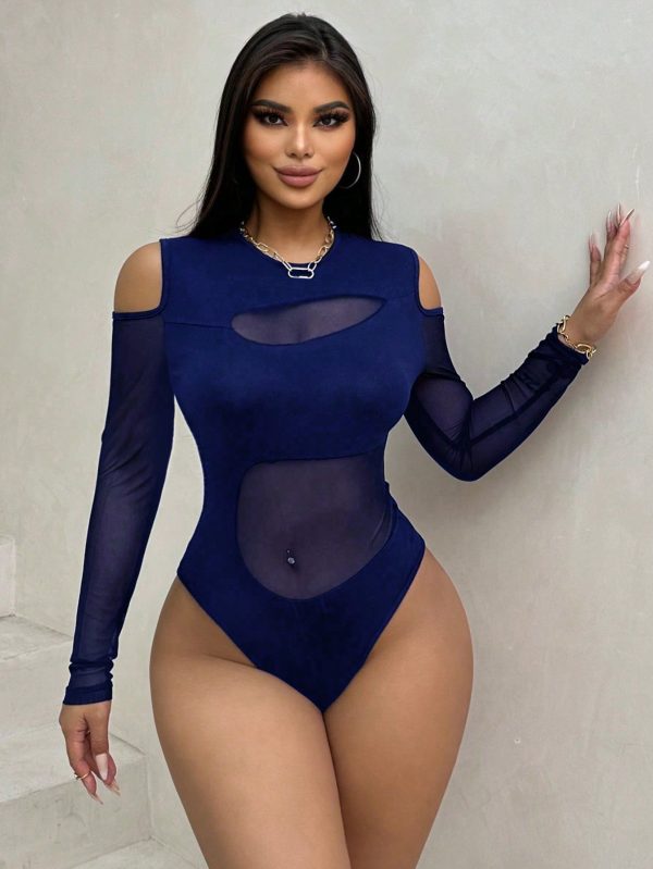 SHEIN SXY Body de mujer de color monocromático - Imagen 9