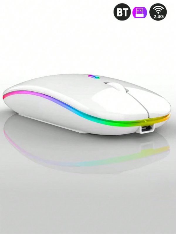 Ratón Inalámbrico Iluminado De Modo Dual Recargable - Imagen 9