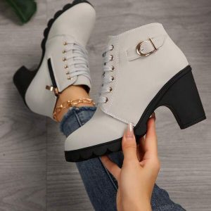 Women's Solid Color Platform Boots