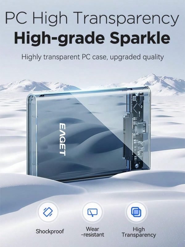 EAGET 2.5'' External Hard Drive Enclosure USB 3.0 To SATA III Hard Disk - Imagen 13