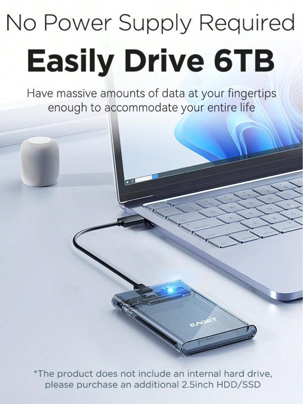 EAGET 2.5'' External Hard Drive Enclosure USB 3.0 To SATA III Hard Disk - Imagen 14