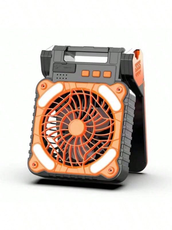 Ventilador solar portátil de camping de 10000mAh con linterna LED - Imagen 8