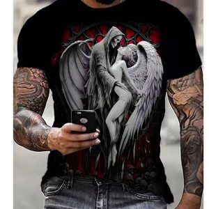Camiseta gráfica con estampado de humo