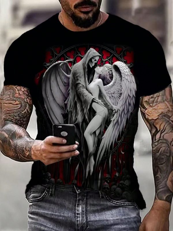 Camiseta gráfica con estampado de humo - Imagen 3
