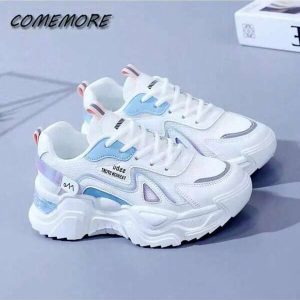New Fashion Breathable Mesh All-Match Casual Shoes Lace Up Female