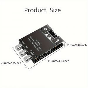 Placa de amplificador de audio estéreo dual de 100W + 100W con entrada inalámbrica y AUX