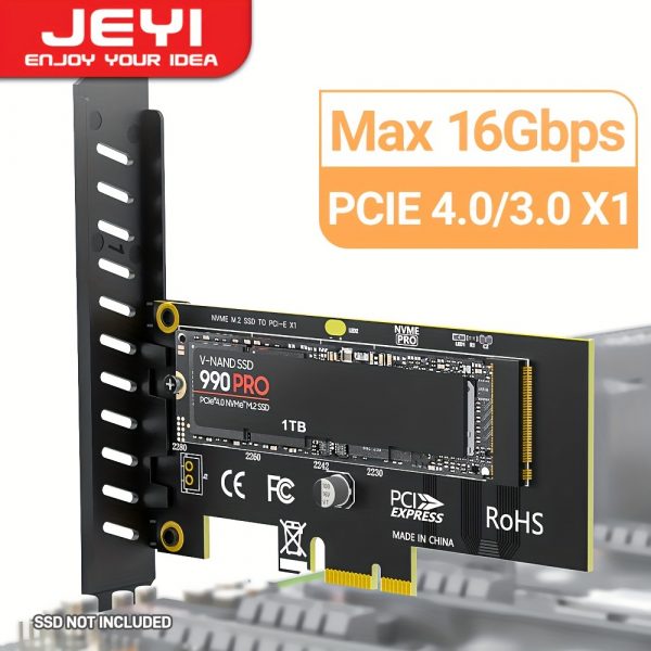 Adaptador de tarjeta JEYI M.2 NVME SSD a PCIe 4.0 X1