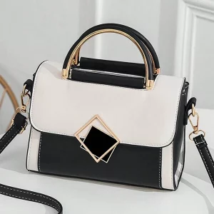 PLANEE Metallic Decor Square Handbag, Shoulder Bag