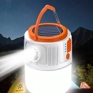 1 pieza Luz solar de camping, carga multifuncional, luz de tienda LED