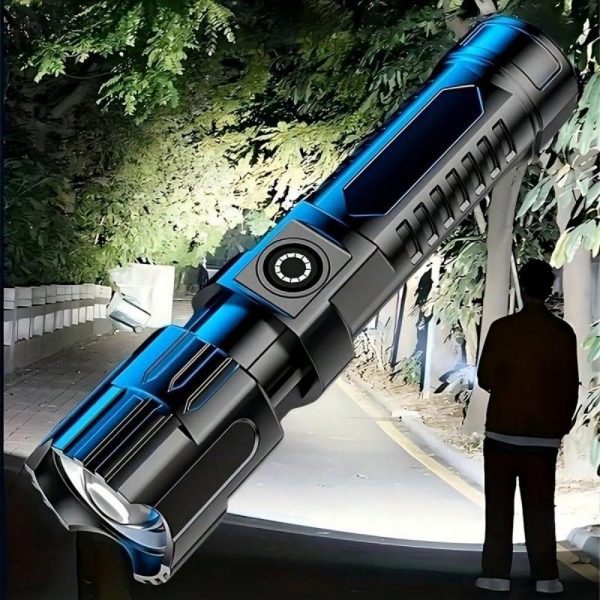 HngLngJoe 1 pieza Linterna LED recargable, alta luminosidad, zoom ajustable - Imagen 17