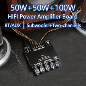 2.1 Canal Amplificador Digital Inalámbrico, Módulo Amplificador de Subwoofer con Calidad de Sonido HIFI ZK-MT21