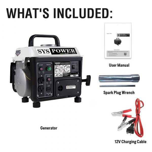 Generador Portátil de Gasolina de 900W - Ultraligero - Imagen 5