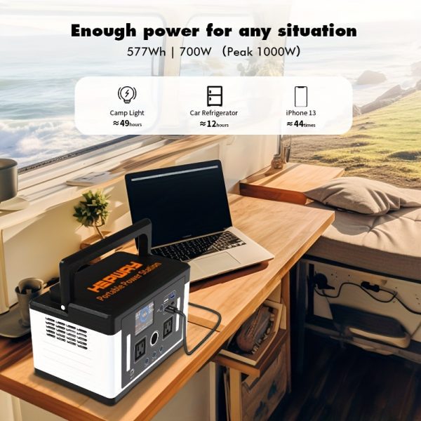 Generador solar de 700 W (pico de 1400 W) Estación de energía portátil de 577 Wh - Imagen 8