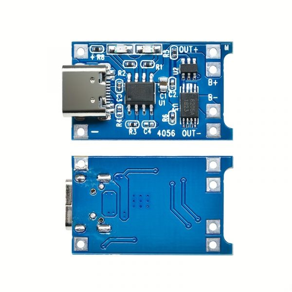 15 piezas de placa del cargador de batería de litio con protección 5V 1A TP4056 módulo de carga tipo C USB 18650 - Imagen 6