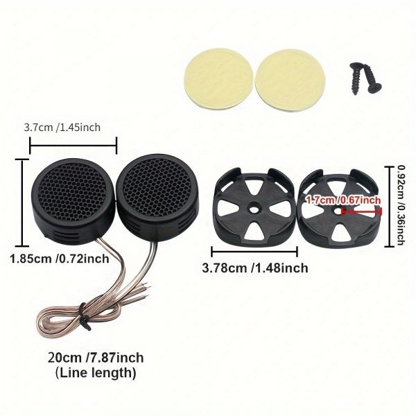 1par de Tweeter de Cúpula Mini de Alta Eficiencia Universal, Altavoz Potente de Audio de Sonido Súper de 2x 500W Klaxon Tone para Coche - Imagen 2