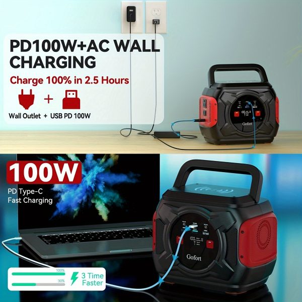 Estación de energía portátil 320W, generador solar GOFORT 292Wh - Imagen 8