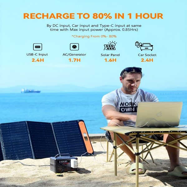 Estación de energía portátil 300W, Lumopal 298Wh - Imagen 6
