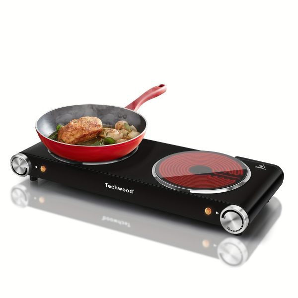 Placa de cocina eléctrica Techwood de 1800 W para cocinar - Imagen 2