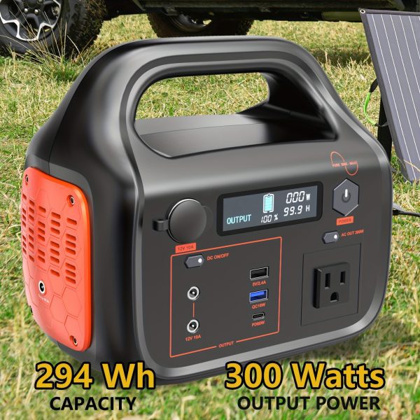 Generador solar de 294Wh 300W, estación de energía portátil con salida USB-C PD de 60W - Imagen 3