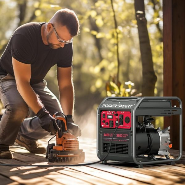 PowerSmart Generador inversor alimentado a gas, 4400 W 120 V de potencia - Imagen 5