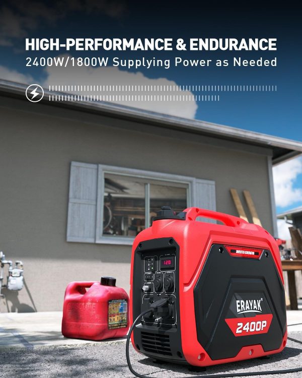 ERAYAK Generador inversor portátil de 2400 W para uso doméstico - Imagen 5