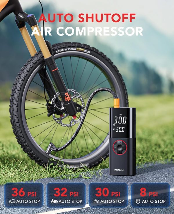 Inflador de neumáticos, compresor de aire portátil - Imagen 3