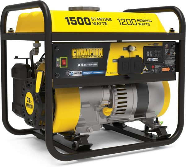 Champion Power Equipment Generador portátil de 1500 vatios con escudo de CO