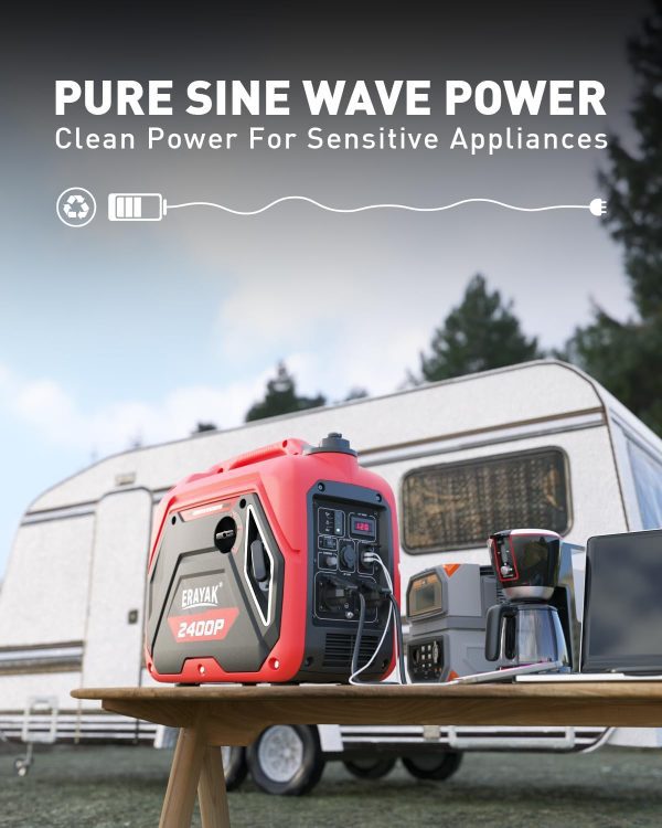 ERAYAK Generador inversor portátil de 2400 W para uso doméstico - Imagen 4